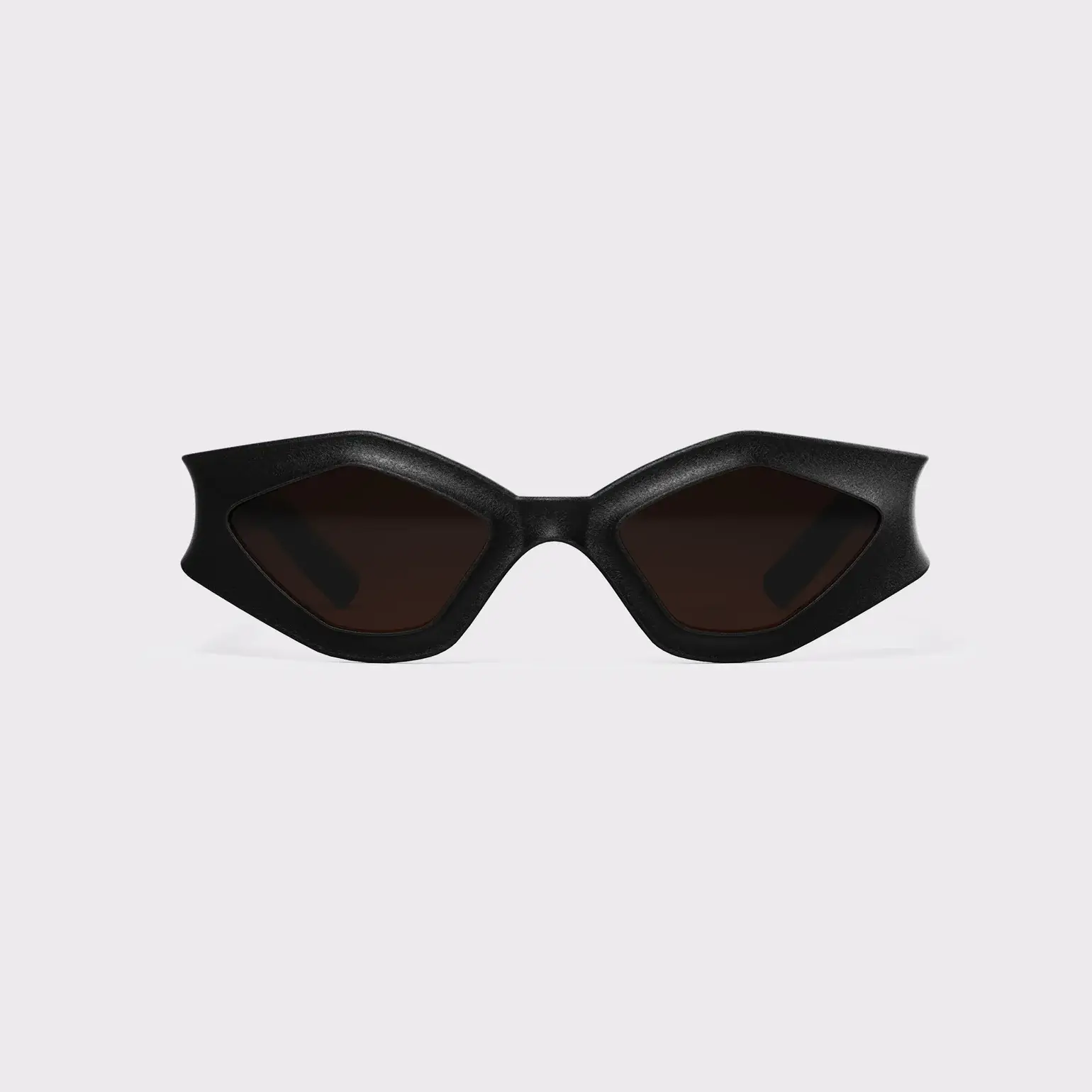 REFRAMD Afronaut Sankofa black 3D printed sunglasses front view computational eyewear design